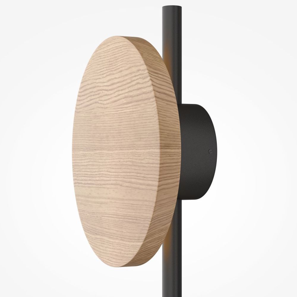 Бра 34 см, 9W, 3000K, Maytoni Solution MOD450WL-L9BG3K, черный-дерево