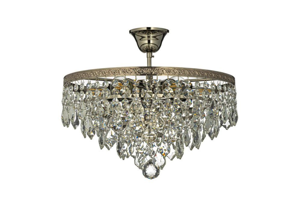 Люстра потолочная *38*32 см, 5*E27*60W, Arti Lampadari Castellana Nickel Castellana E 1.3.38.602 N, Матовый никель