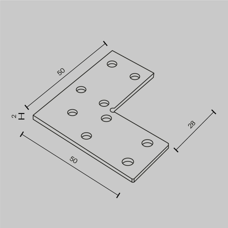 Крепеж 5*5*0,2 см, Maytoni Technical Accessories for tracks Exility TRA034CL-21 серый