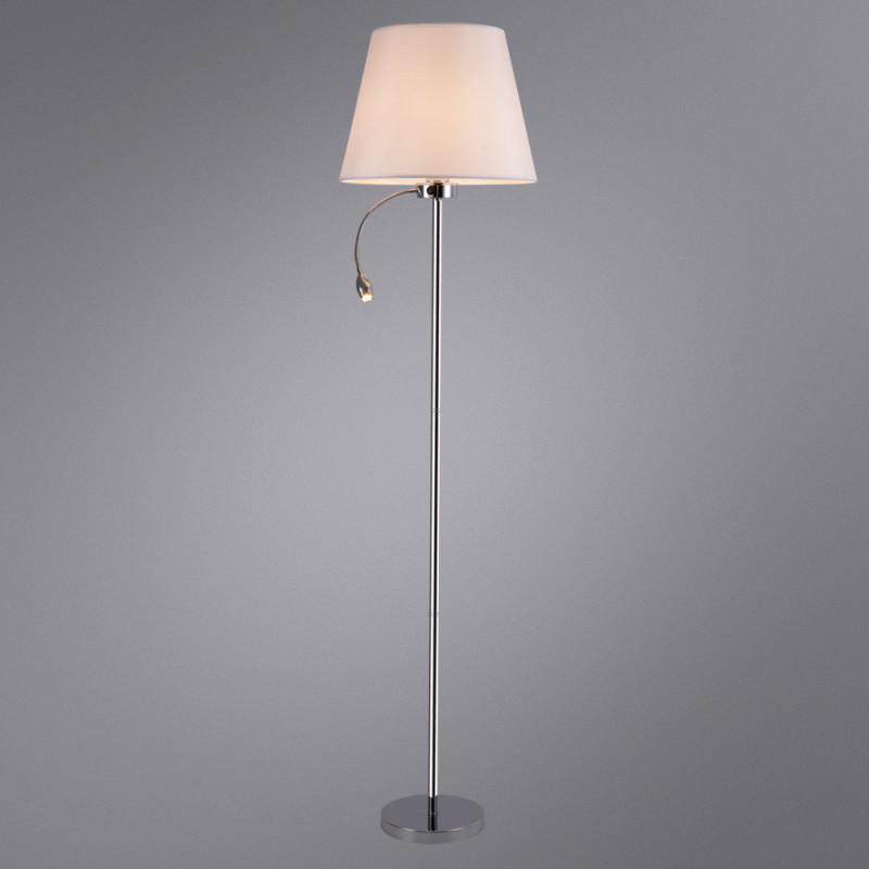 Торшер 38 см, Arte Lamp Elba A2581PN-2CC, хром