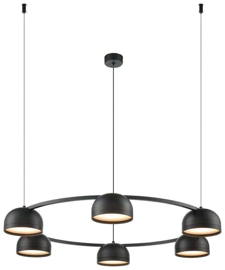 Подвесная люстра 71 см, 72W, 3000K, Velante 472-023-06, черный