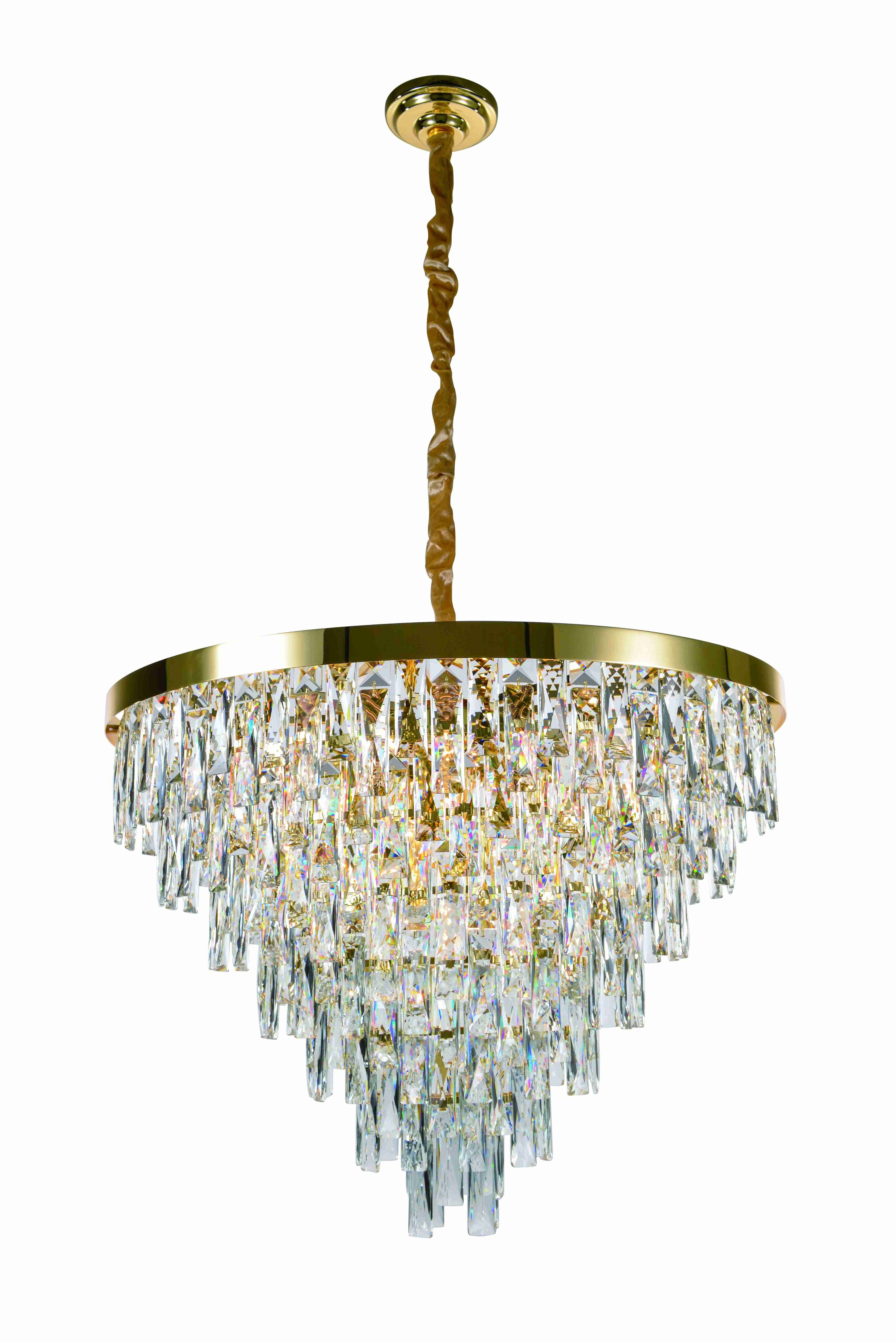 Люстра  800*600, 18*E14, 40W NewRgy Cristallo 5729E/18A GOLD+CLEAR, Золото+прозрачный