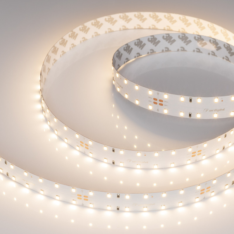 Лента RT-A140-20mm 24V Warm3500 (22 W/m, IP20, 2835, 4.7m) (Arlight, 22 Вт, IP20) 028001. Цена указана за 4,7 метров. Продается кратно 4,7 метрам.