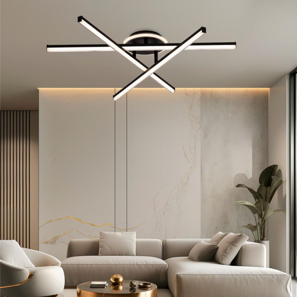 Накладная люстра 90*14 см, 75W, 3000-6000K, Citilux Trent   CL203631 черный