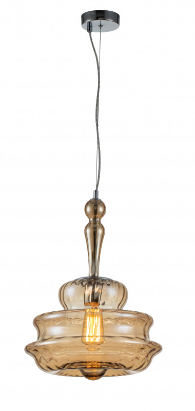 Подвесной светильник 350*350*485/2000 мм, 1*E27 хром Indigo Frutto V000126