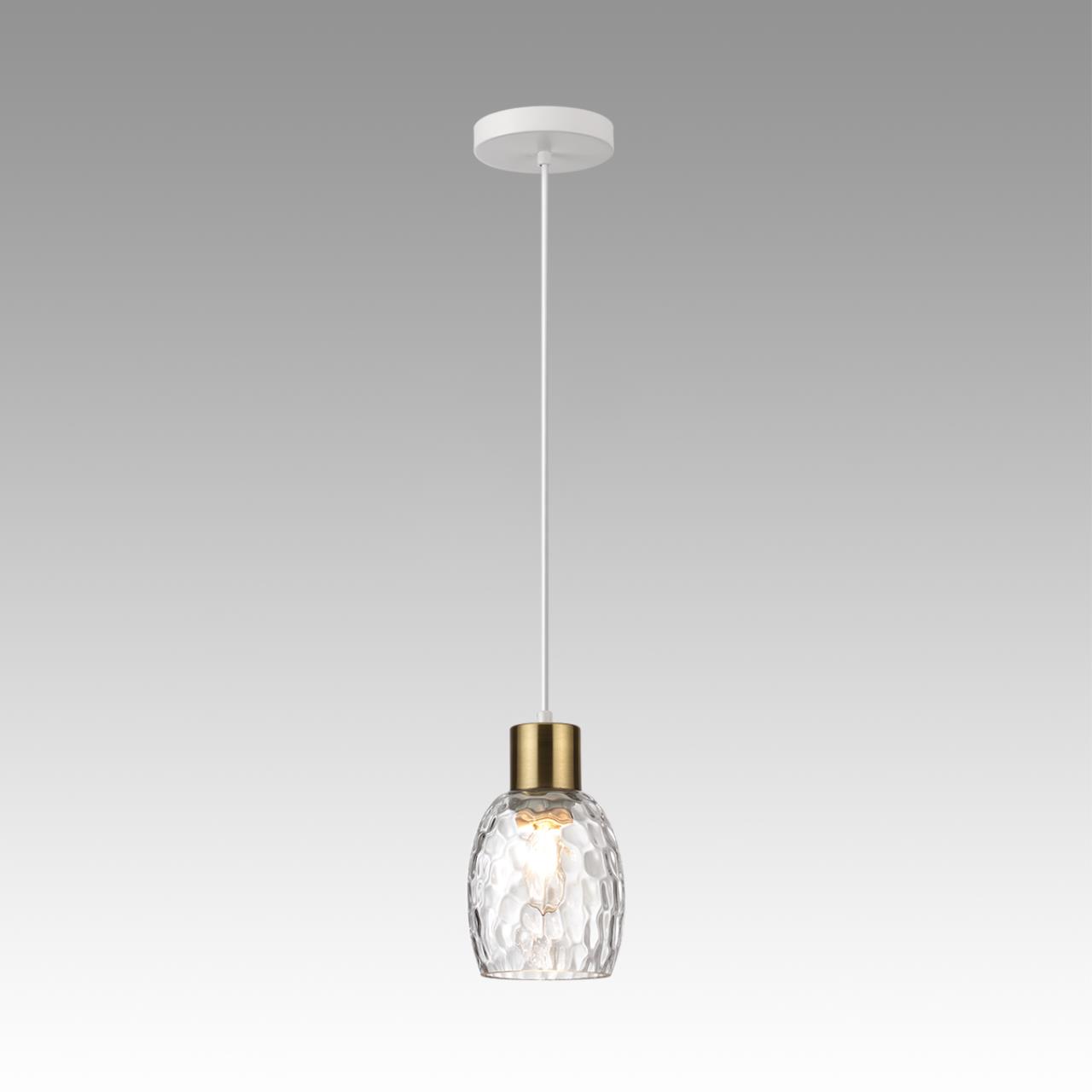 Подвес 12*12*150 см, 1*E27 Lumion Ice 6583/1A белый, золотой