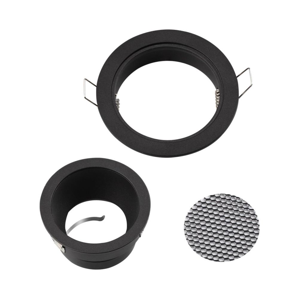 Светильник встраиваемый 9*9*5 см, вр 8,5 см, 1*GU10*50W, Novotech Morus 371000, черный