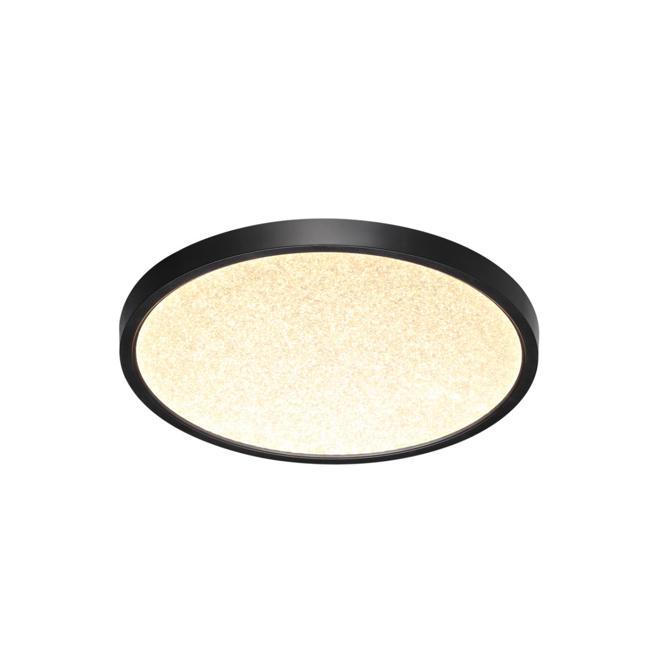 Cветильник 30*2,5 см, LED 24W, 3000/4000 К, IP40, белый/черный, пластик Sonex Omega Black, 7662/24L