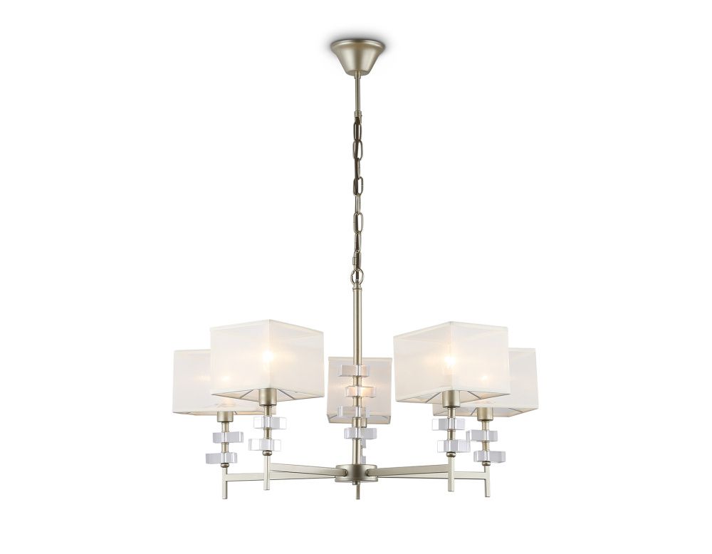 Подвесная люстра с абажурами **85- см, 5*E14*40W, K, Ambrella Light High Light LH71331, золото