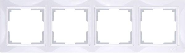 WL03-Frame-04/ Рамка на 4 поста (белый, basic), 4690389098772