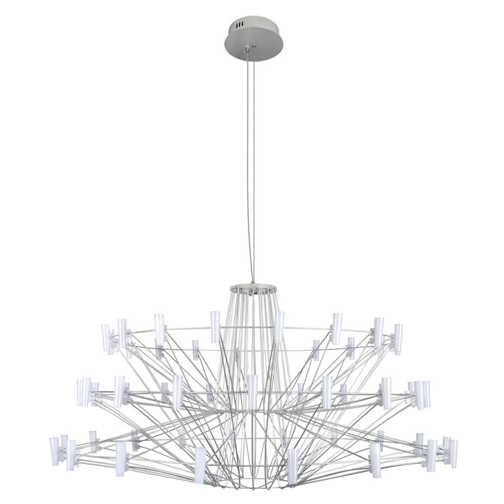 Подвесная люстра 100 см, 44W, 3000K, LOFT IT Coppelia 10476 Silver, серебро