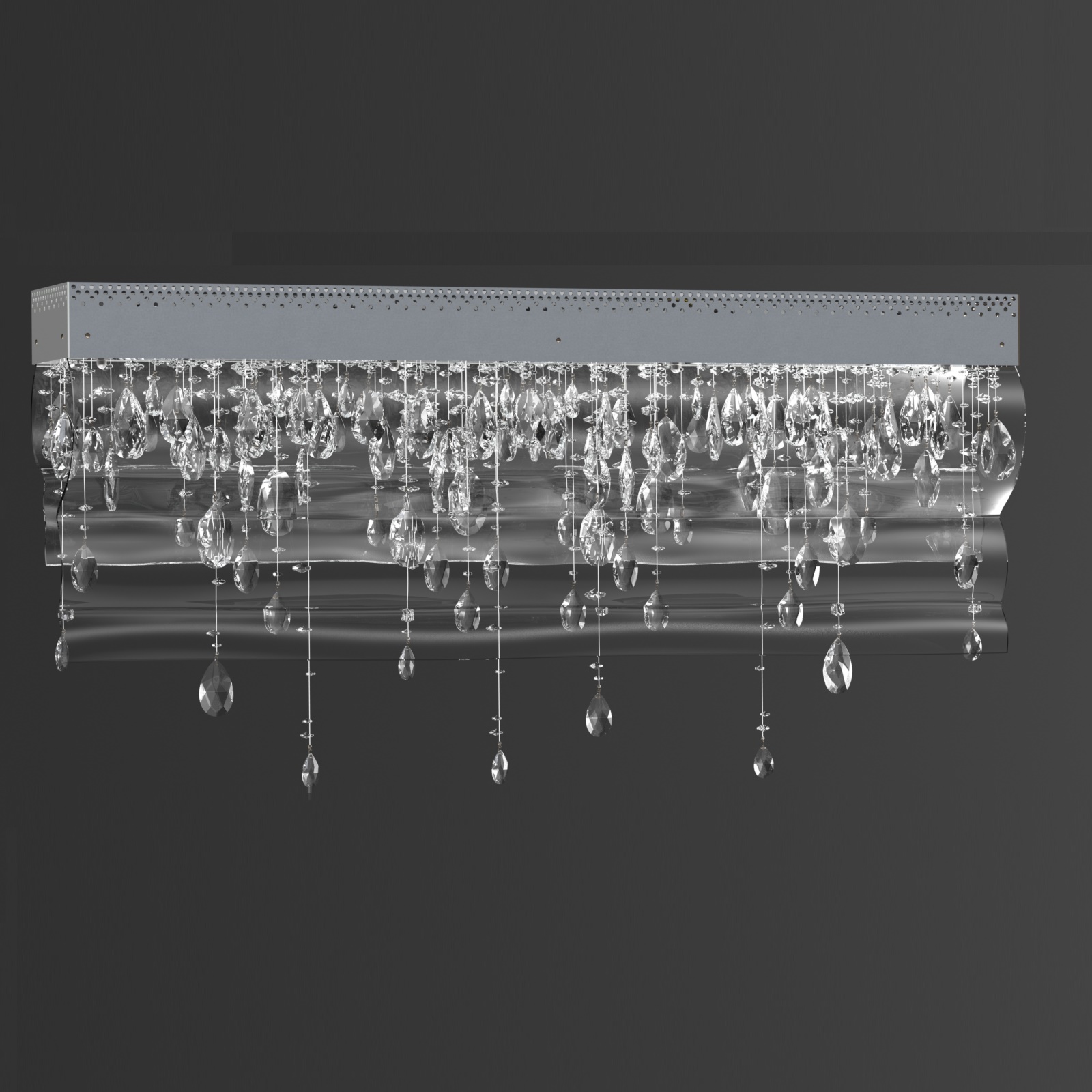 Люстра Art Glass CRYSTALLINE 01 – CH, прозрачный или цвет на выбор
