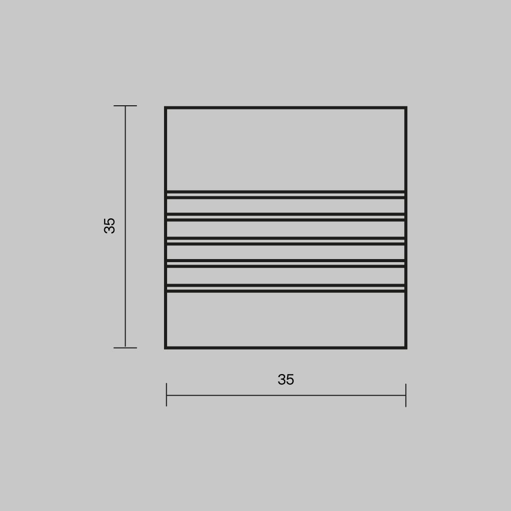 Комплект заглушек (для профиля 35×35) 2 шт., ALM-3535A-S-EC 642033, 1*4*4 см, Maytoni Led Strip 642033, Белый