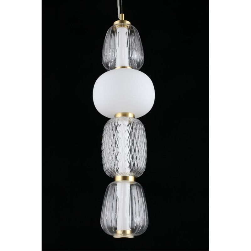 Подвесной светильник 17*100-190 см, 1*LED, 29W, 3000K, Aployt Simonet APL.318.16.29, латунный
