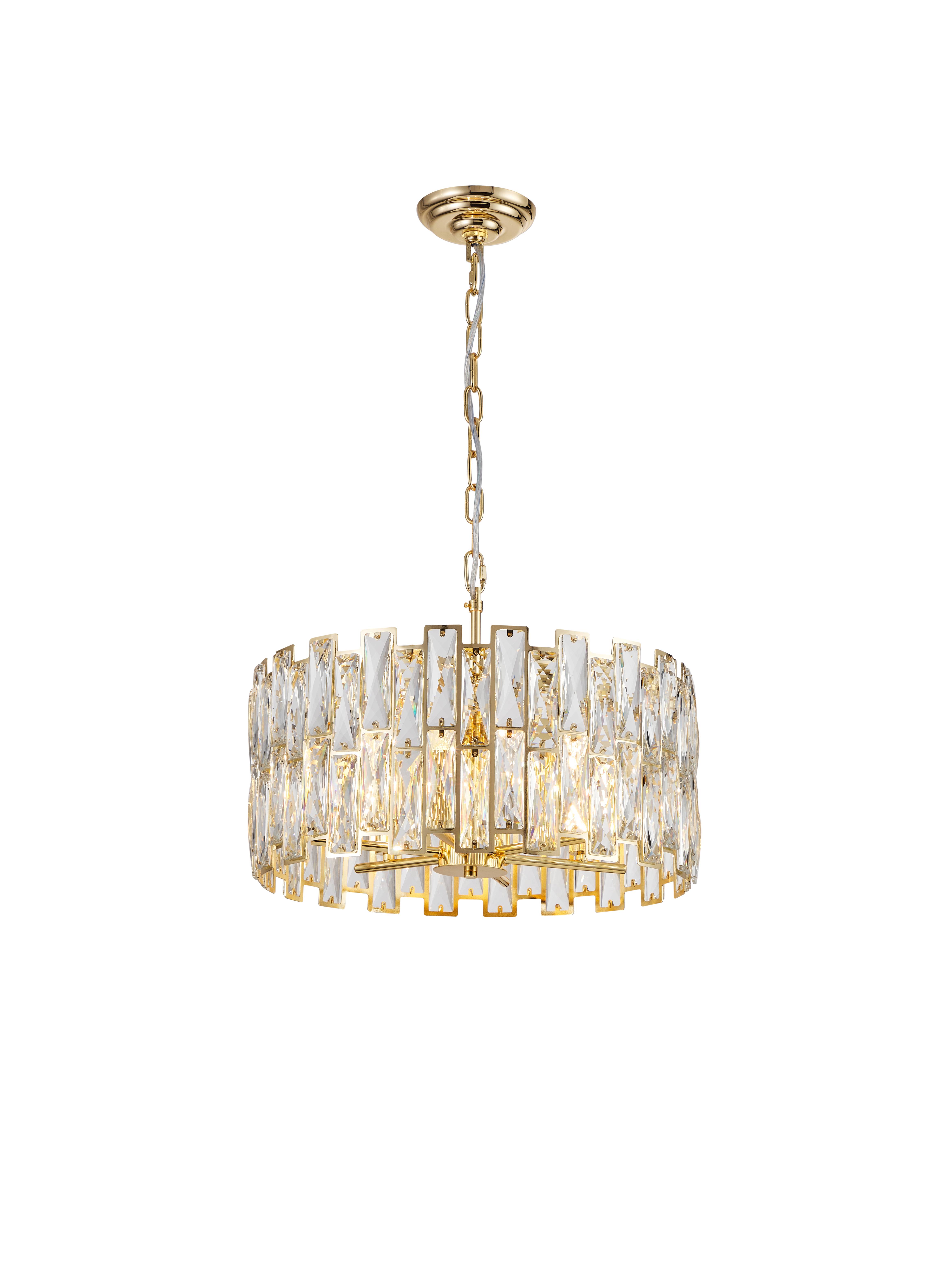 Люстра 500*230, 6*E14, 40W NewRgy Cristallo B65-ф500*H230 H-GOLD, Золото