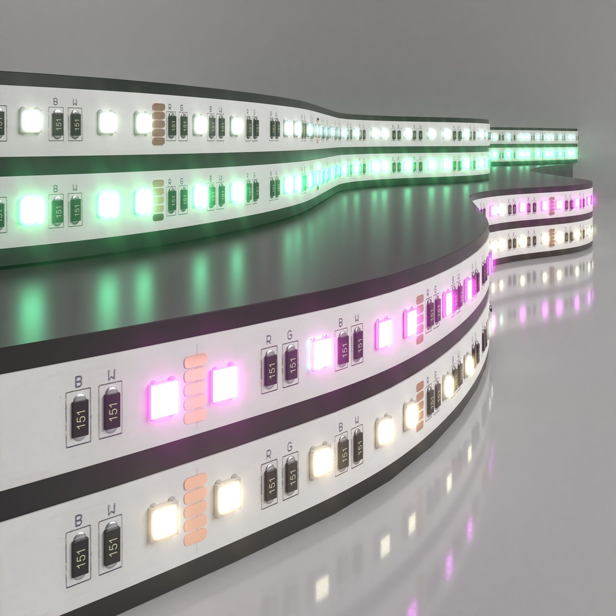 Светодиодная лента Лента светодиодная 24V 24W 60Led 5050 IP20 MIX RGB/дневной белый, 5м Elektrostandard