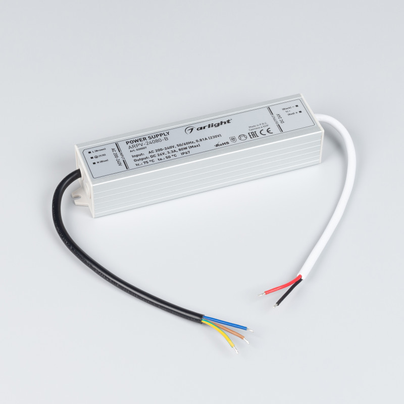 Блок питания для светодиодной ленты Arlight 020007 17,9*4,1*3,1 см, 80W, K,