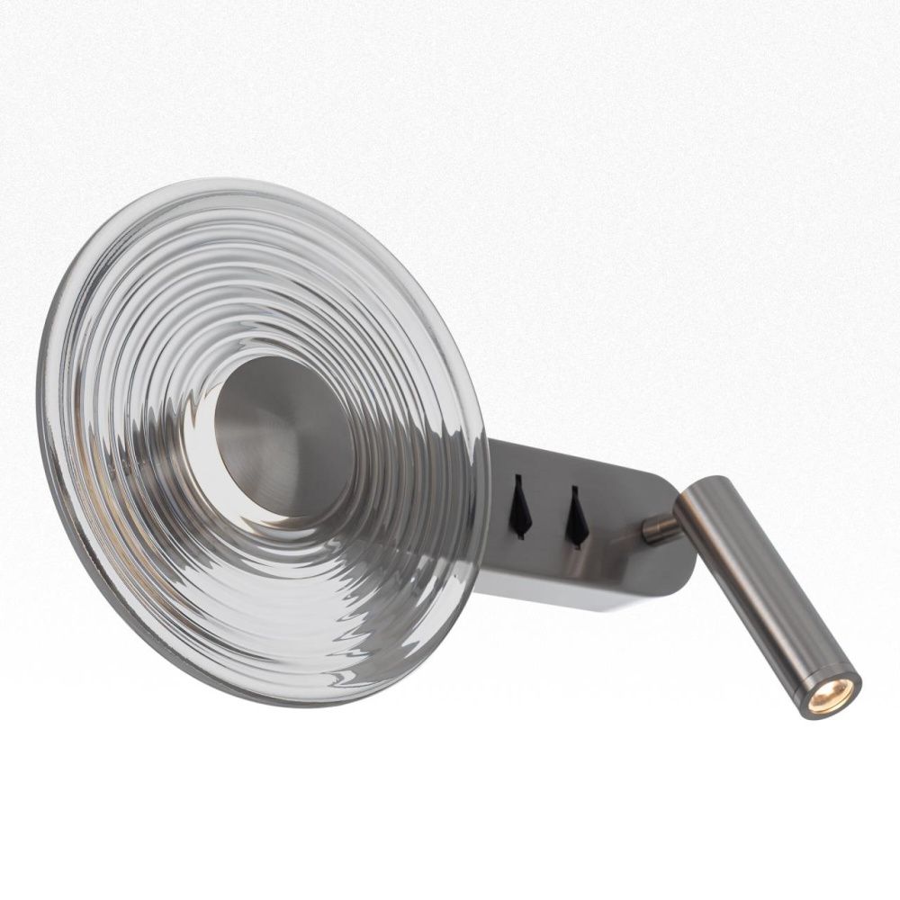 Бра 33 см, 10W, 3000K, Citilux CORTA CL245031, матовый хром