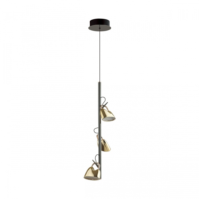 Светодиодный светильник 17 см, 13W, 3000K, Odeon Light Malpa 5002/13L, черный-золото