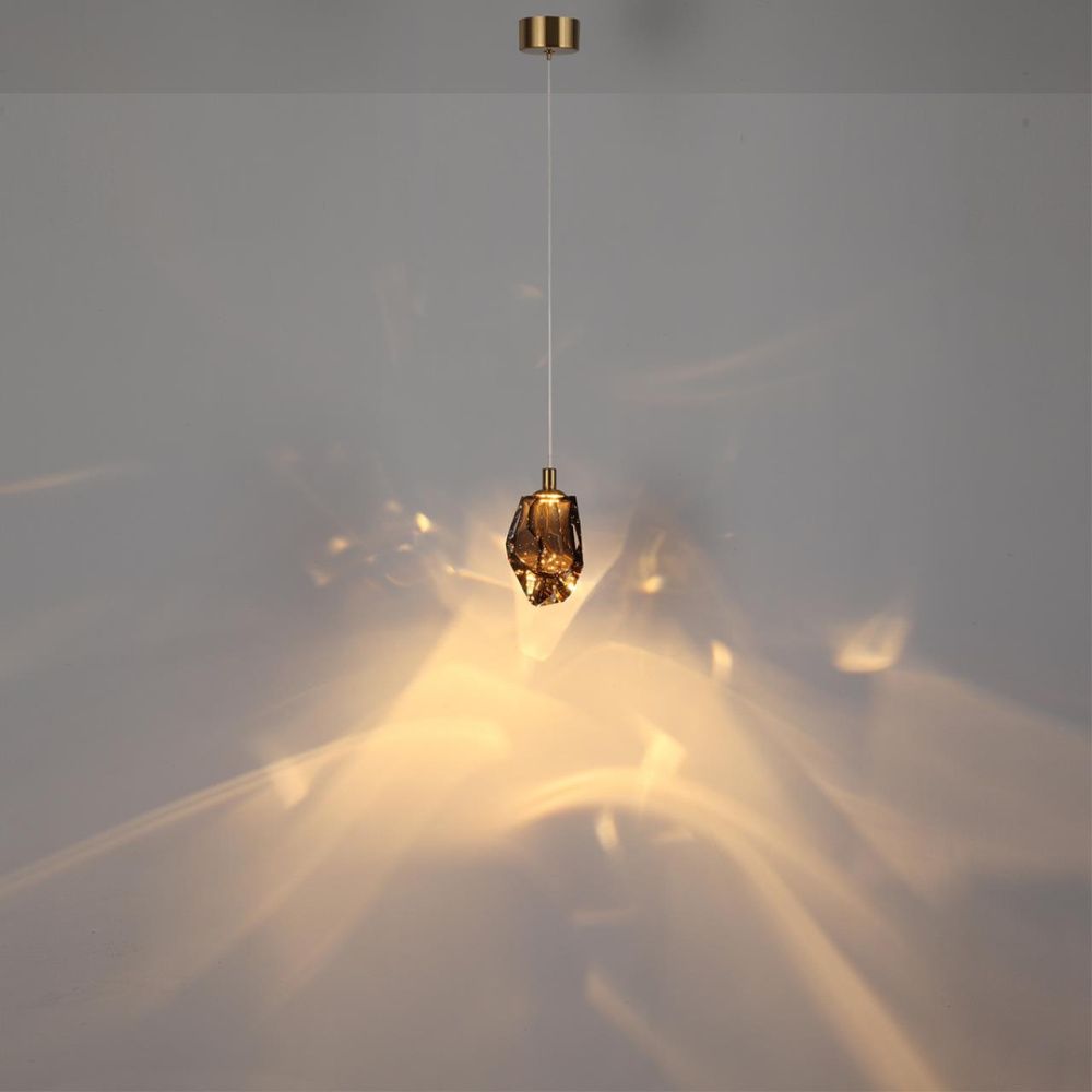 Подвесной светильник 9*14*250- см, 1*LED*4W, 3000K, Odeon Light Gemme 7112/4LC, коричневый