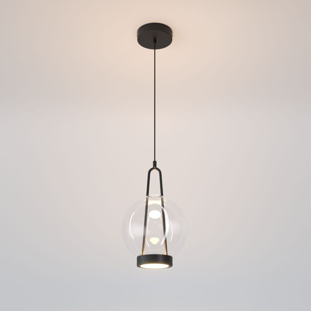 Подвесной светильник 20*20*40-120 см, LED*15W, 3000K, Eurosvet Frasco 50267/1 LED, черный, a069346