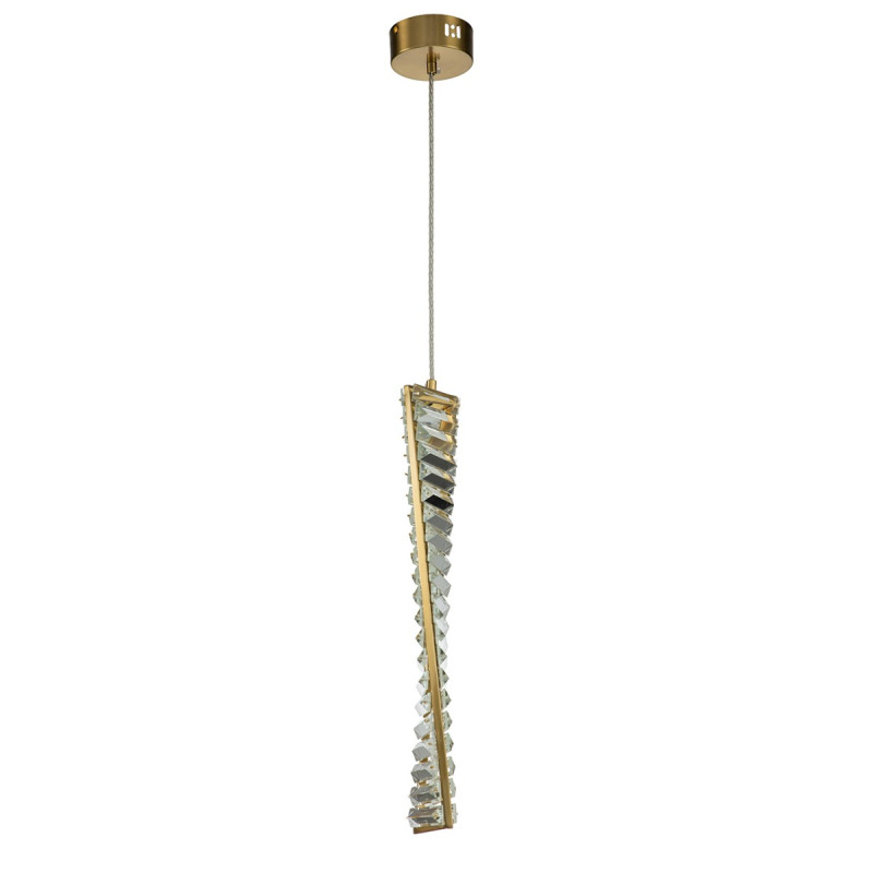 Подвесной светильник 76*76*540/1500 мм, 1*LED 11W 4000KK бронза Indigo Frizzante V000043L, 12015/1P Brass