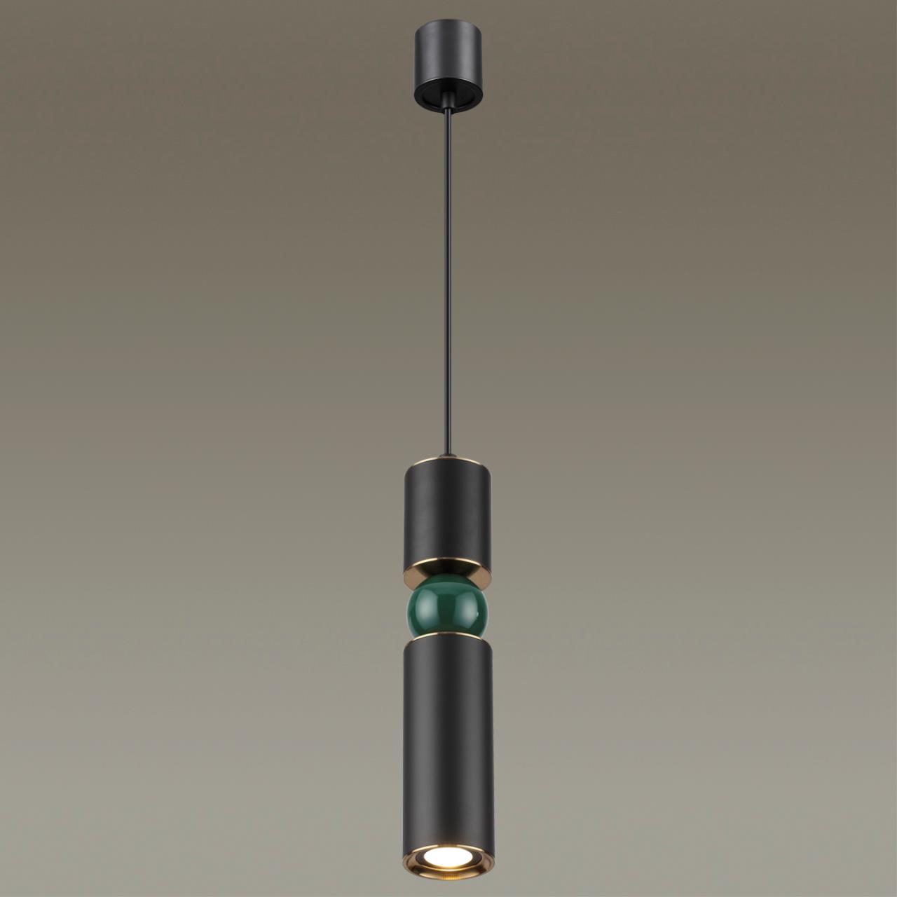 Подвесной светодиодный светильник Odeon Light Sakra 4075/5L черный, диаметр 6.5 см