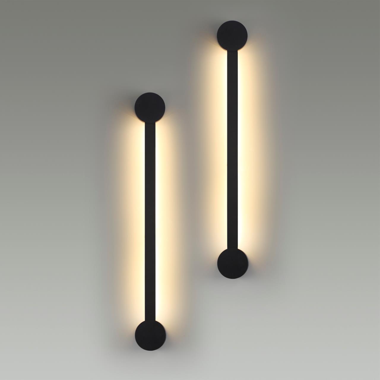 Бра 6*85*10*85 см, 1 LED*12W, 3000 К, Odeon Light Stich, черный 6667/12WL