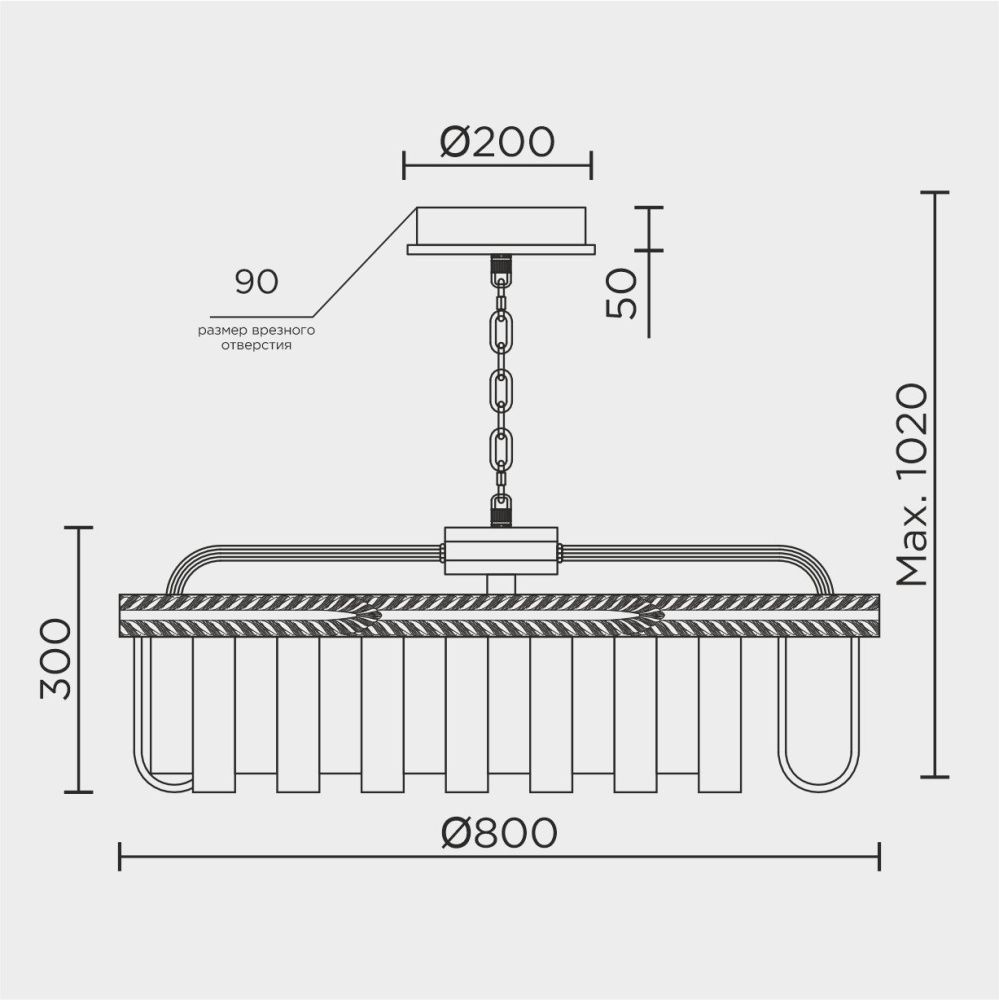 Подвесная люстра MODELUX ML.9542.800 GD