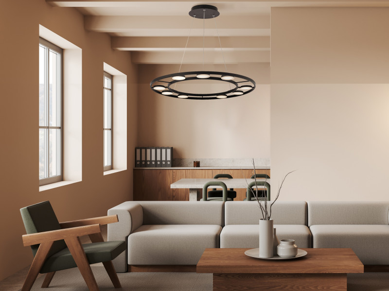 Светильник 80 см, 63W, 3000K Maytoni Fad MOD070PL-L63B3K, черный