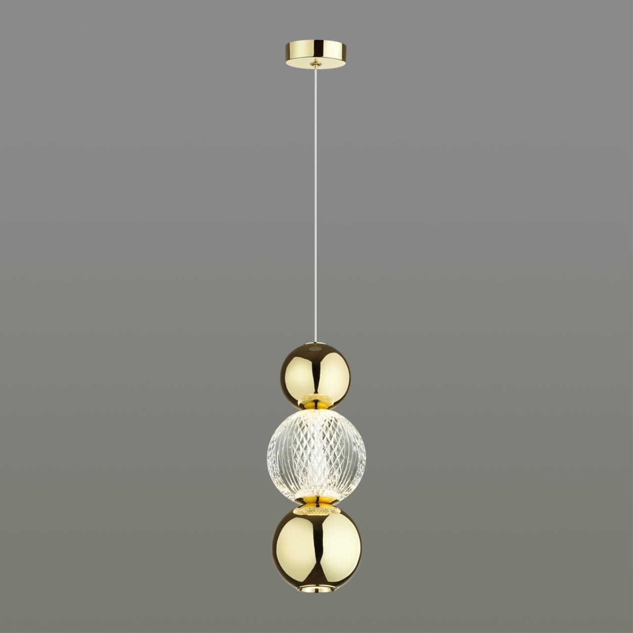 Светодиодный светильник 11 см, 7W, 4000K, Odeon Light CRYSTAL 5008/7LA, золото