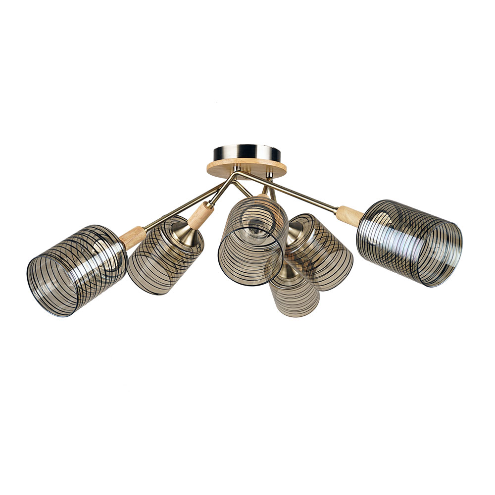 Люстра 26*87 см, 6*E27, 60W, Arte Lamp Maria A4536PL-6AB, Античная Бронза