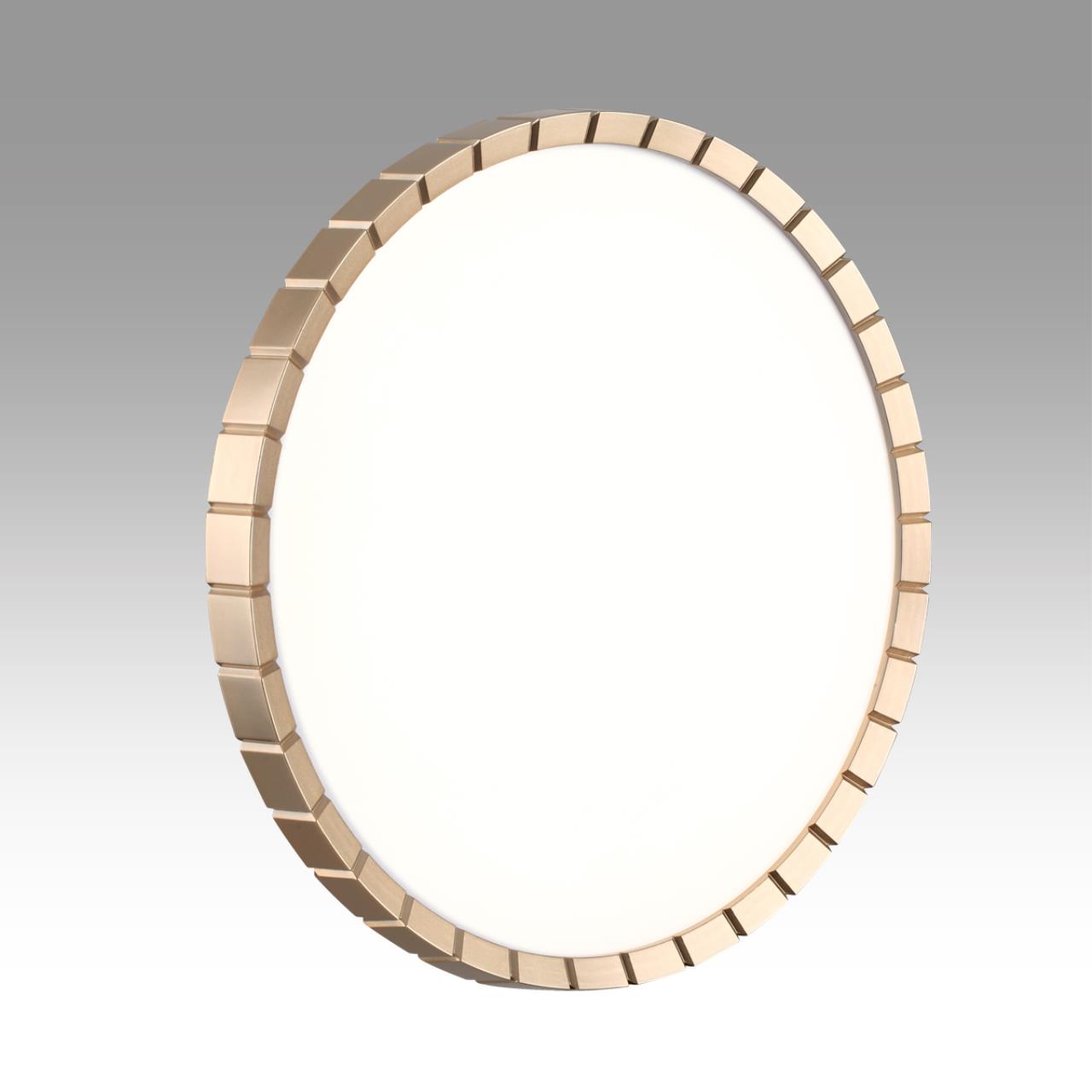 Cветильник 38,5*6,7 см, LED 48W, 4000 К, IP43, белый/золотой, пластик Sonex Atabi Gold, 7648/DL