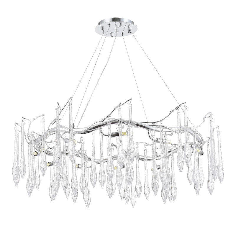 Светильник подвесной 100*40/180 см, 12*G9*5W 4000K ST LUCE Teardrops SL1660.103.12 хром
