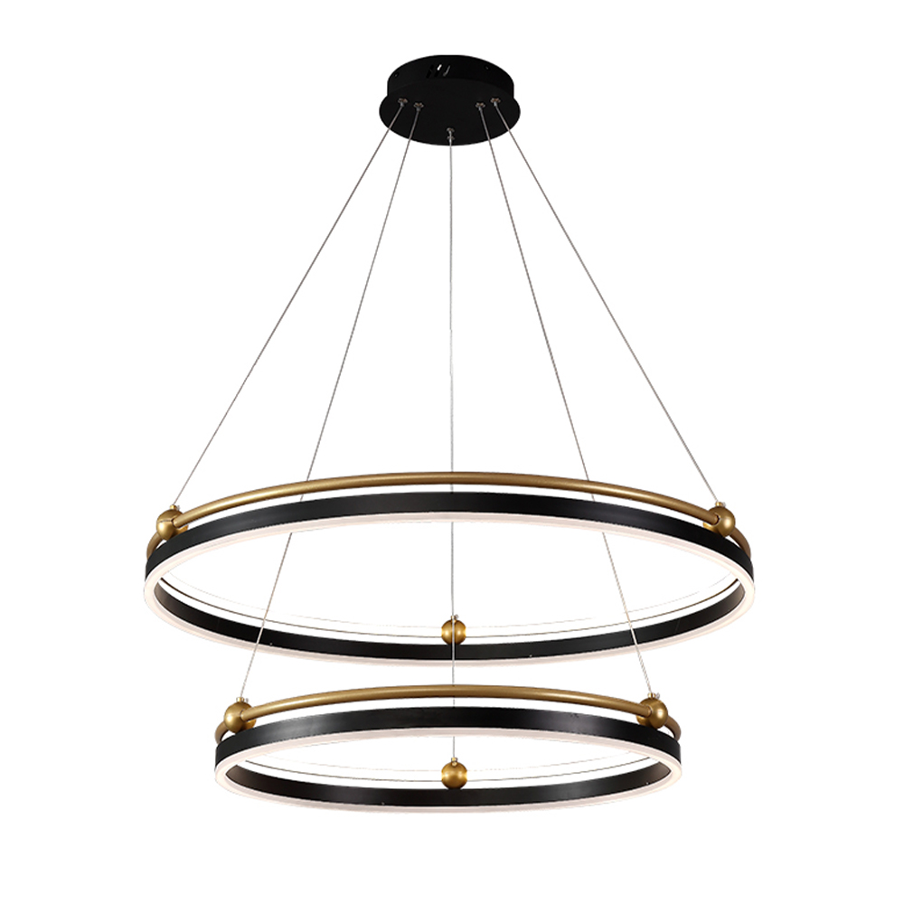 Светильник 80 см, 123W, 3000-6300K, Crystal Lux FERNANDO SP123W LED BLACK/GOLD, черный-золото