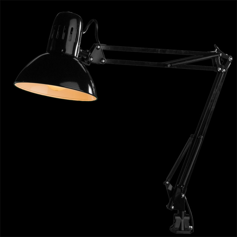 Офисная настольная лампа на струбцине Arte lamp Senior A6068LT-1BK чёрный