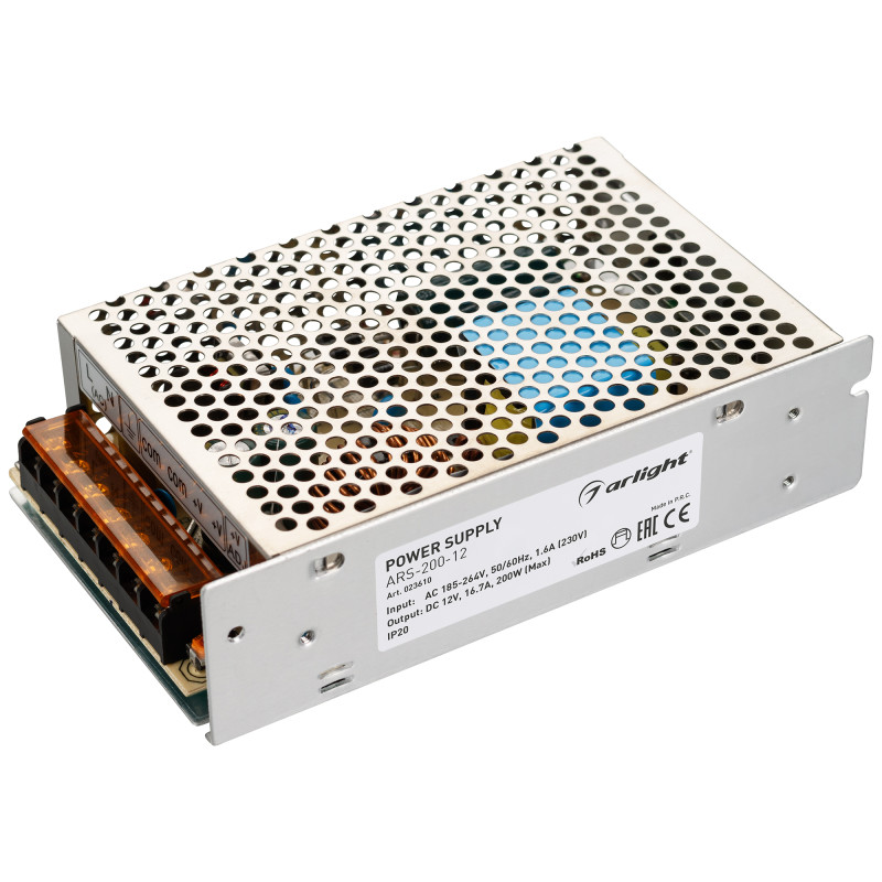 Блок питания для светодиодной ленты Arlight 023610 16*9,8*4,2 см.