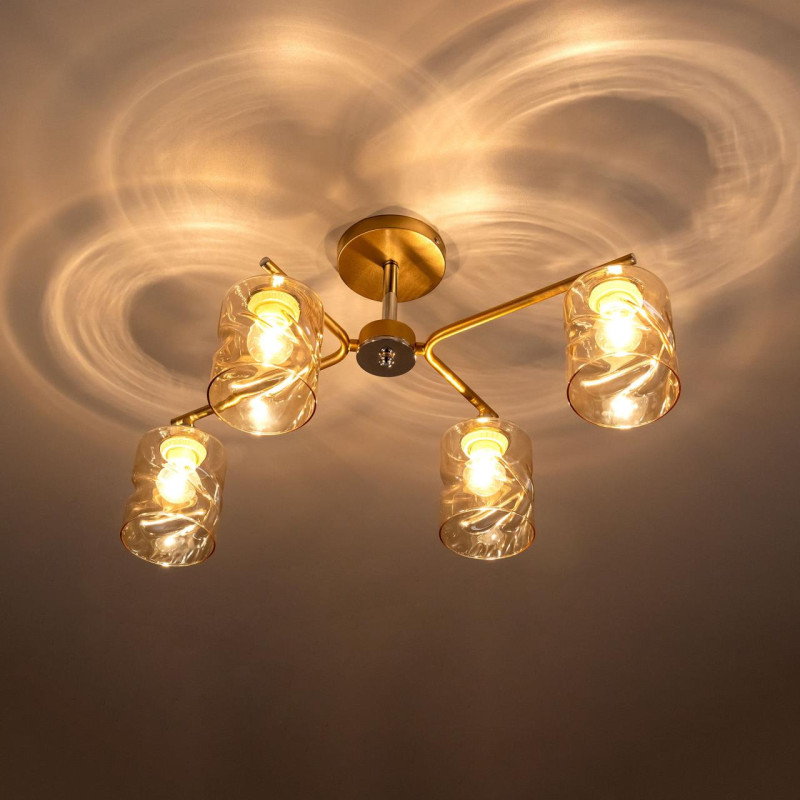 Люстра Citilux Клод CL137142 золото