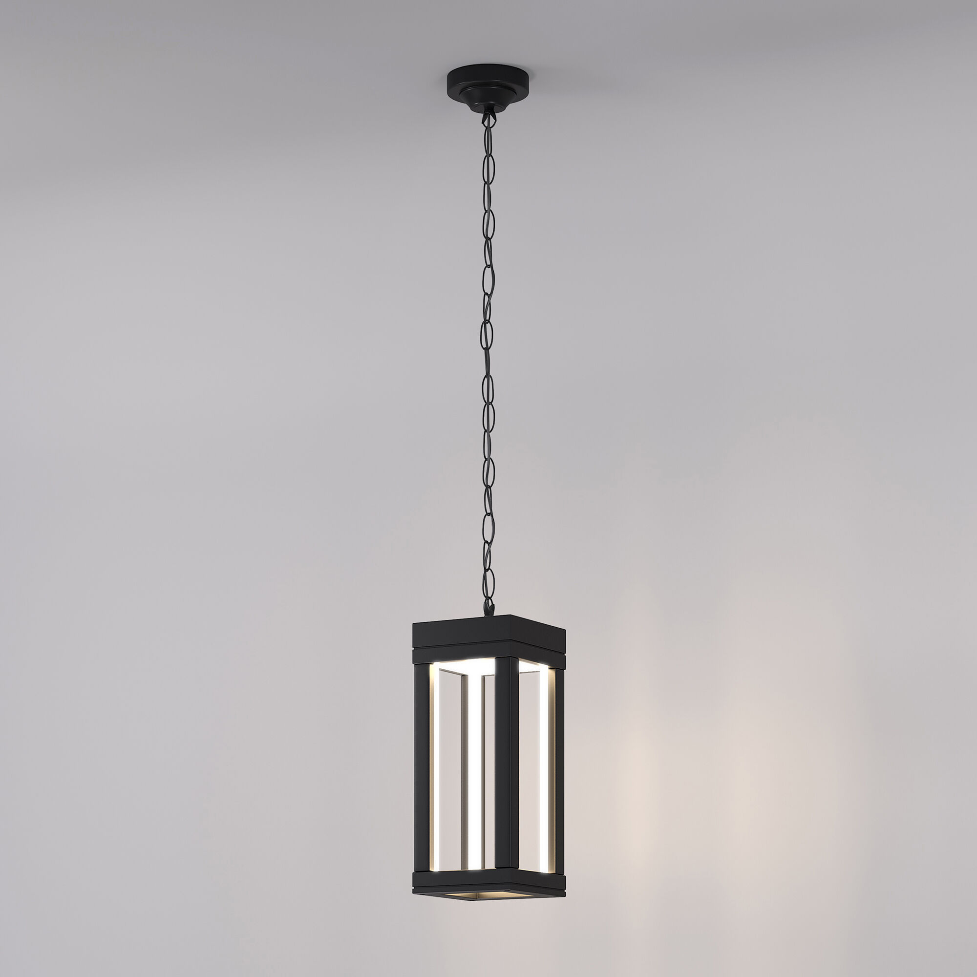 Уличный подвесной светодиодный светильник Frame LED IP54 1528 TECHNO LED черный Elektrostandard