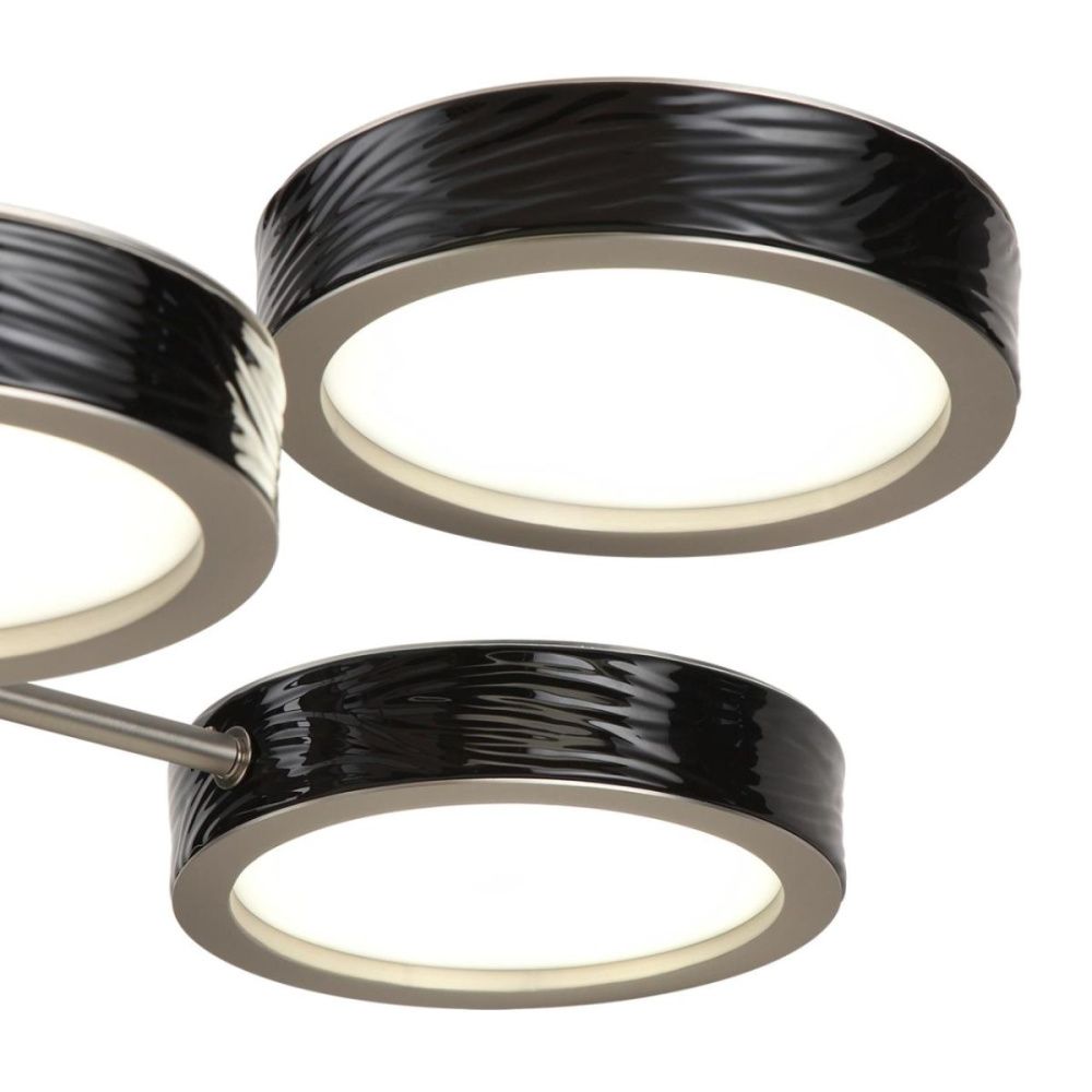 Подвесная люстра 76 см, 99W, 2000-4000K, Odeon Light L-Vision Rivera 5451/99LB, никель-черный