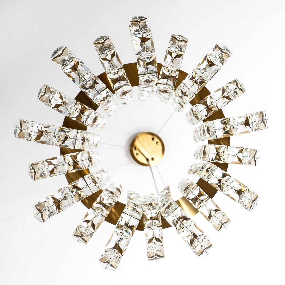 Подвесная люстра 40*60/140 см, 9*G9 MODELUX ML.6621.9 BS латунь