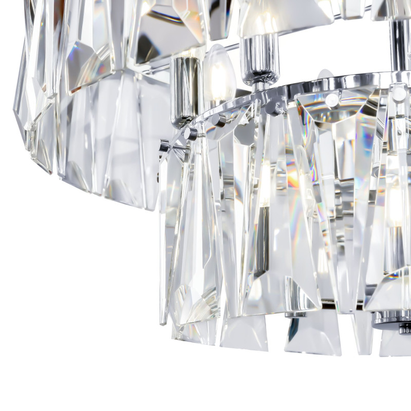 Подвесная люстра Maytoni Puntes MOD043PL-12CH, диаметр 68 см, хром
