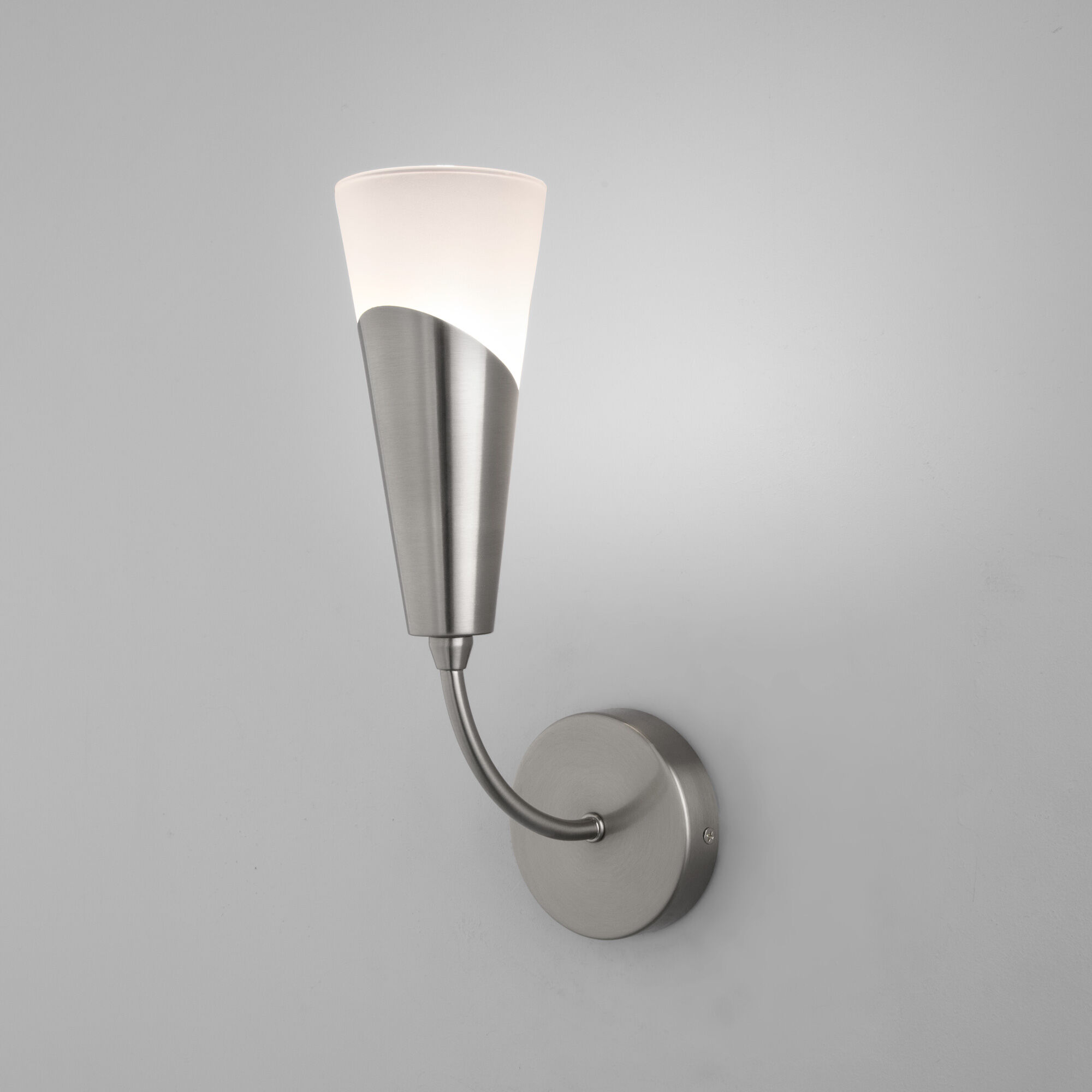 Бра 16*10*32 см, 1*E14, W,  Eurosvet Rhyton 60167/1, никель