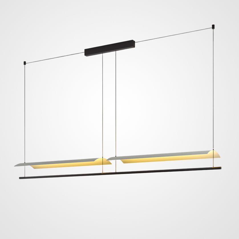 Подвесной светильник GARTH B L118 118*13*120 см, 2*LED*12W, 3000K, ImperiumLoft garth01, Чёрный