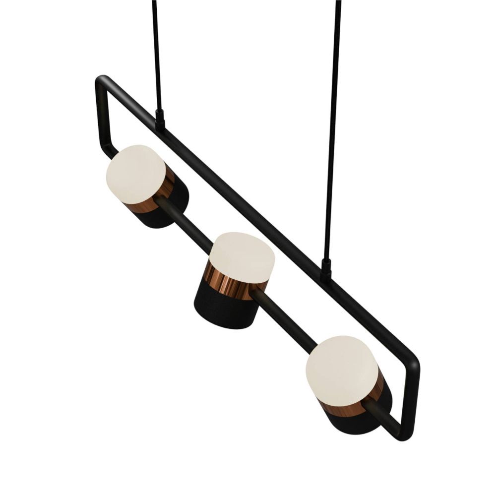 Светильник подвесной 66*20-200 см, 3*LED*6W, 3000-6000K, Lightera Rudolf LE114L-3B SMART, Черный