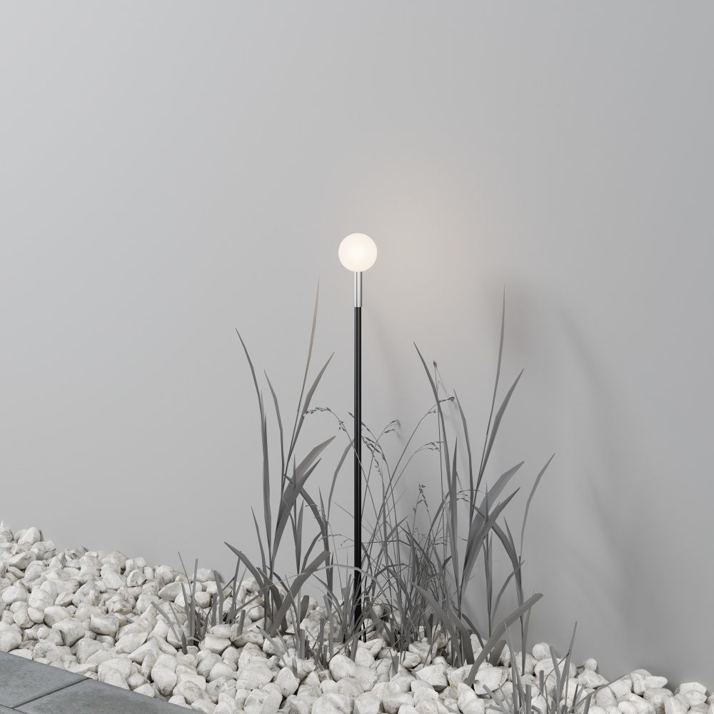 Ландшафтный светильник *4,4*-80 см, *LED*2,4W, 3000K, Maytoni Outdoor Shin O523FL-L2PT3K, Платина