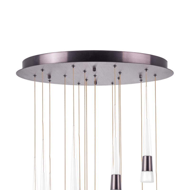 Каскадная люстра 65*250 см, LED, 80W, 3000K Lightstar Cone 757161, красный