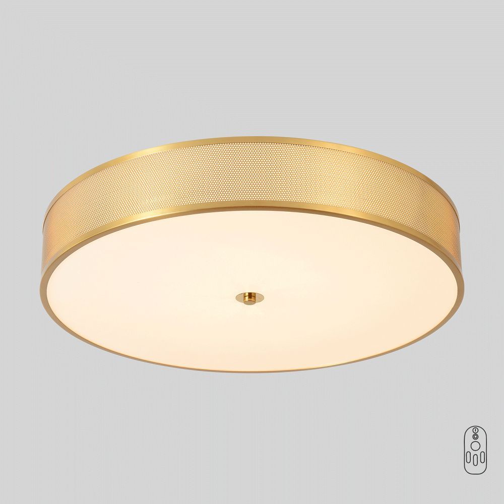 Светильник потолочный *60*10- см, *LED*40W, 3000-6000K, Crystal Lux Button BUTTON PL40W LED, Латунь