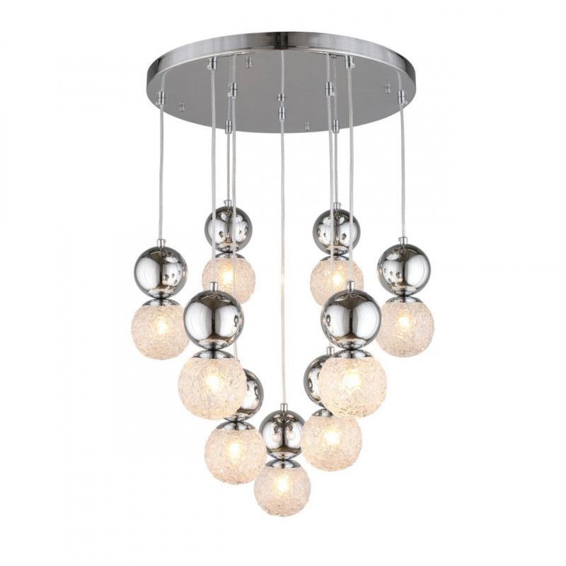 Каскадная люстра 58*50-150 см, G9, 5W, Aployt Violet APL.763.03.09, хром