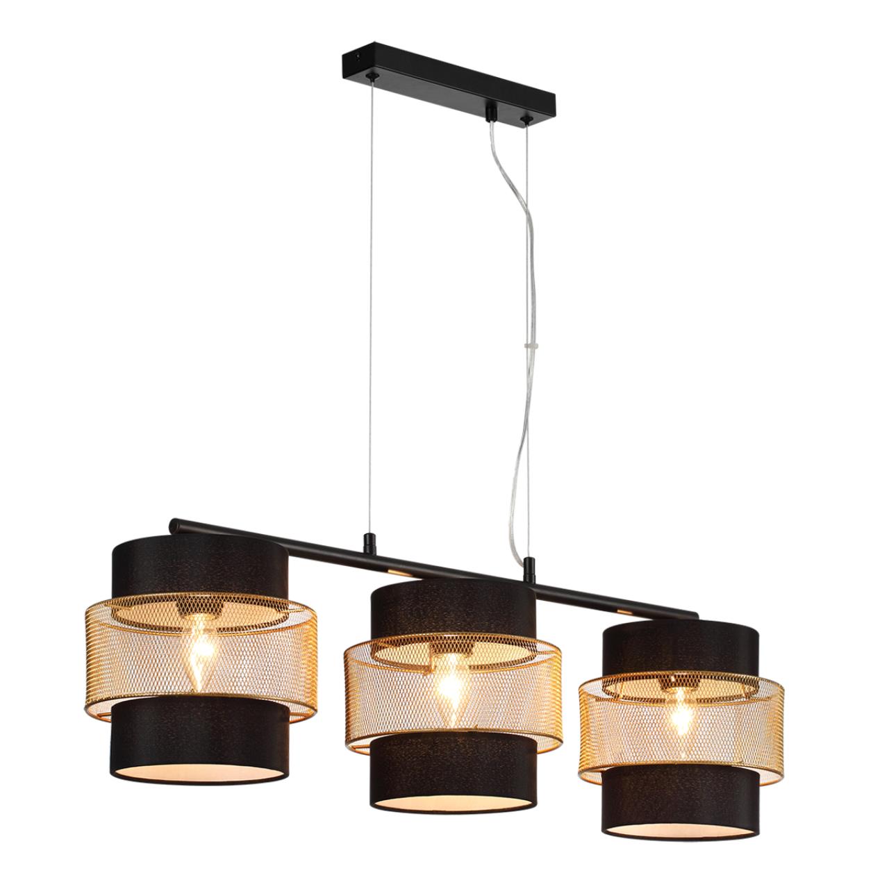 Подвесной светильник 21*83*179 см, 3*E27 Lumion ANIMAISA 8003/3A черный, золотой